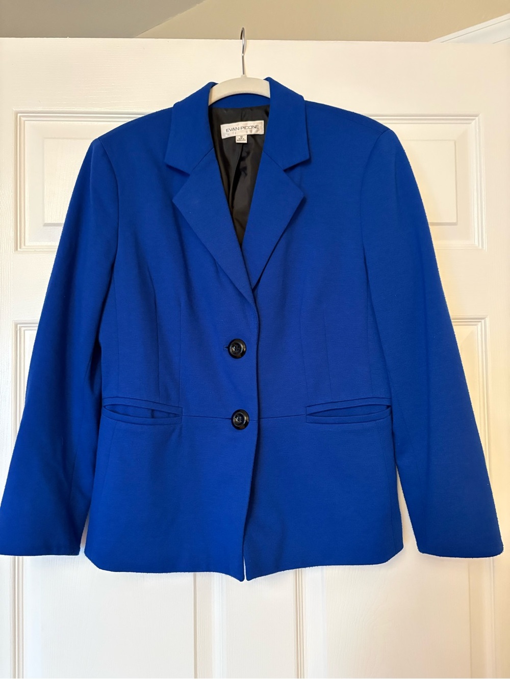 Evan Picone Cobalt Blue Two-Button Blazer